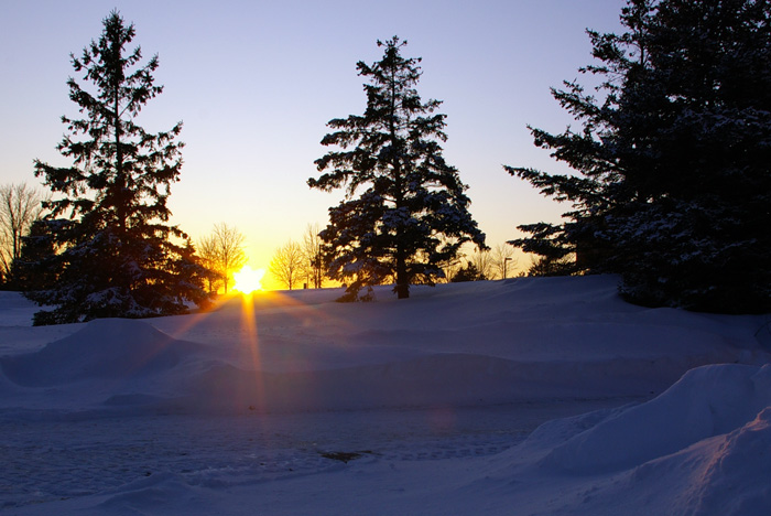 Sunset near Confer Hall