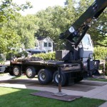 This massive crane was used on the second day. This massive crane was used on the second day.