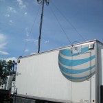 AT&T brought this truck to boost cell signals. AT&T brought this truck to boost cell signals. I saw another (unmarked) truck elsewhere at the fair.