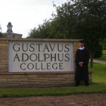 By the Gustavus sign