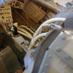 Inside the space capsule at the Smithsonian National Air and Space Museum